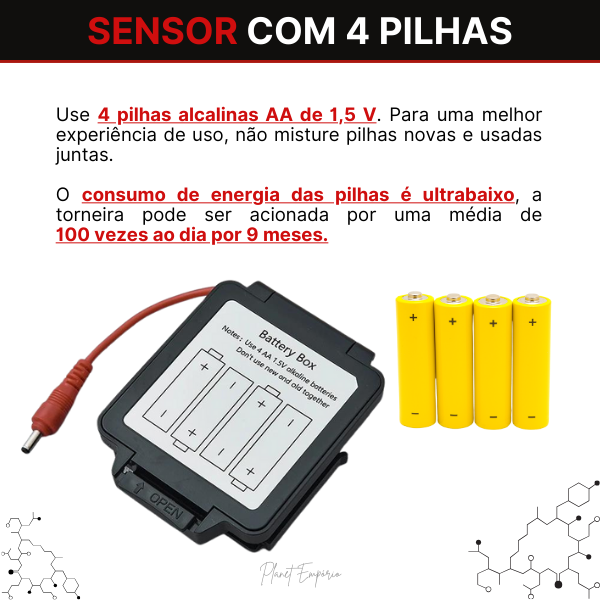 Torneira de Banheiro Sensor Paris - Plaemp