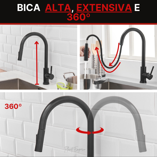 Berlin Touch Pullout Kitchen Tap - Plaemp