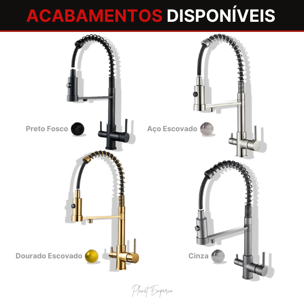 Berlin Pulldown Kitchen Tap with Filter - Plaemp