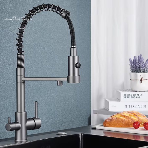 Berlin Pulldown Kitchen Tap with Filter - Plaemp