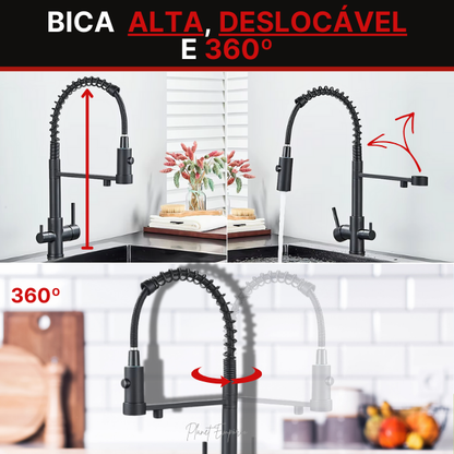 Berlin Pulldown Kitchen Tap with Filter - Plaemp