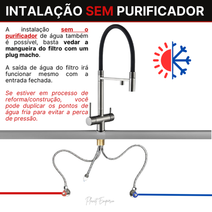 Stockholm Pulldown Kitchen Tap with Filter - Plaemp