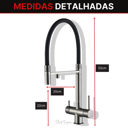 Stockholm Pulldown Kitchen Tap with Filter - Plaemp