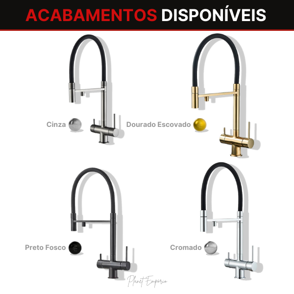 Stockholm Pulldown Kitchen Tap with Filter - Plaemp