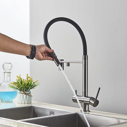 Stockholm Pulldown Kitchen Tap with Filter - Plaemp