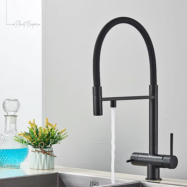 Stockholm Pulldown Kitchen Tap with Filter - Plaemp