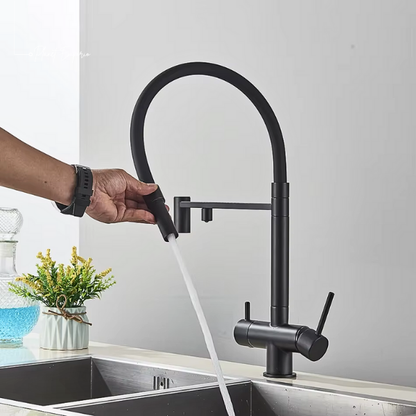 Stockholm Pulldown Kitchen Tap with Filter - Plaemp