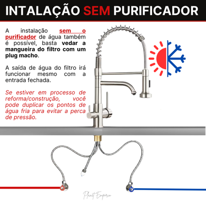 Toronto Pulldown Kitchen Tap with Filter - Plaemp