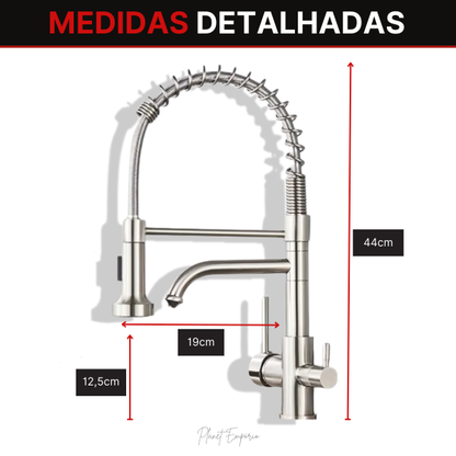 Toronto Pulldown Kitchen Tap with Filter - Plaemp