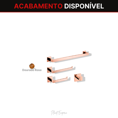 Kit de Acessórios Para Banheiro Single Berlim (GR) - Plaemp