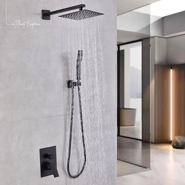 Wall-Mounted Shower and Hand Shower with Dual Function Valve Stockholm - Plaemp