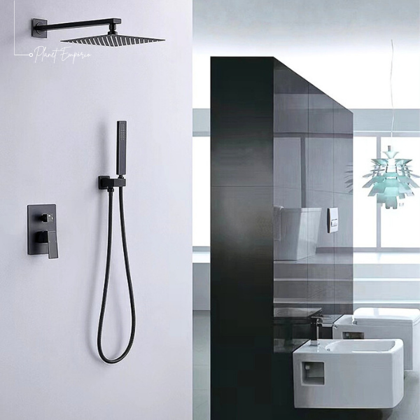 Wall-Mounted Shower and Hand Shower with Dual Function Valve Stockholm - Plaemp