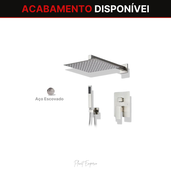 Wall-Mounted Shower and Hand Shower with Dual Function Valve Berlin - Plaemp